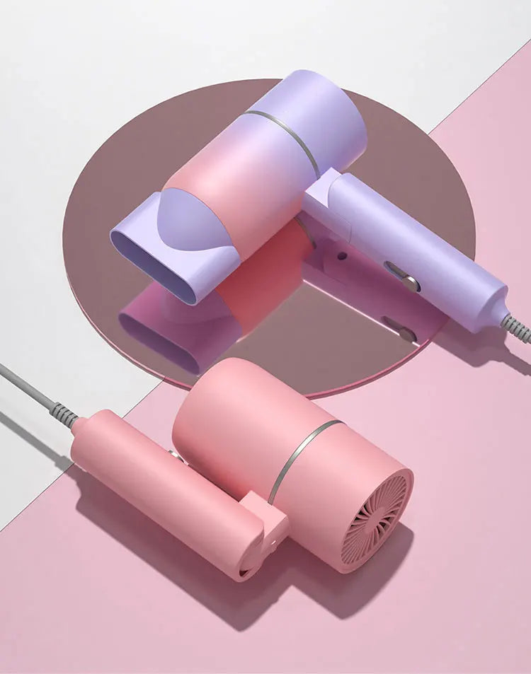 Mini sèche-cheveux pliable 750W avec sac de transport