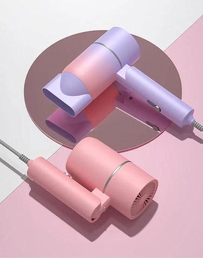 Mini sèche-cheveux pliable 750W avec sac de transport