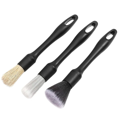 3/5PCS Car Detailing Brush Set Car Exterior Interior Boar Hair Bristle Brushes Dashboard Air Outlet Cleaning Brushes Tools