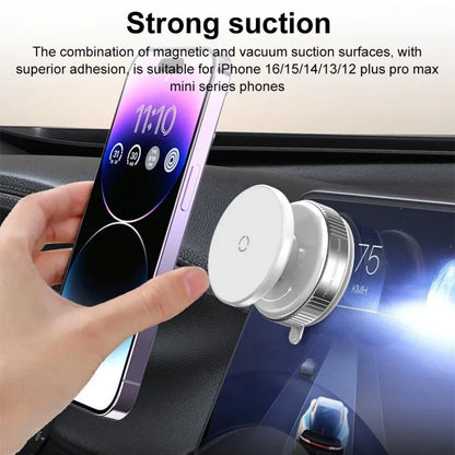 Car Phone Holder, Magsafe Magnetic Vacuum Intelligent Car Mount 360° Rotation Magnetic Vacuum Adsorption Suction Cup Bracket Car