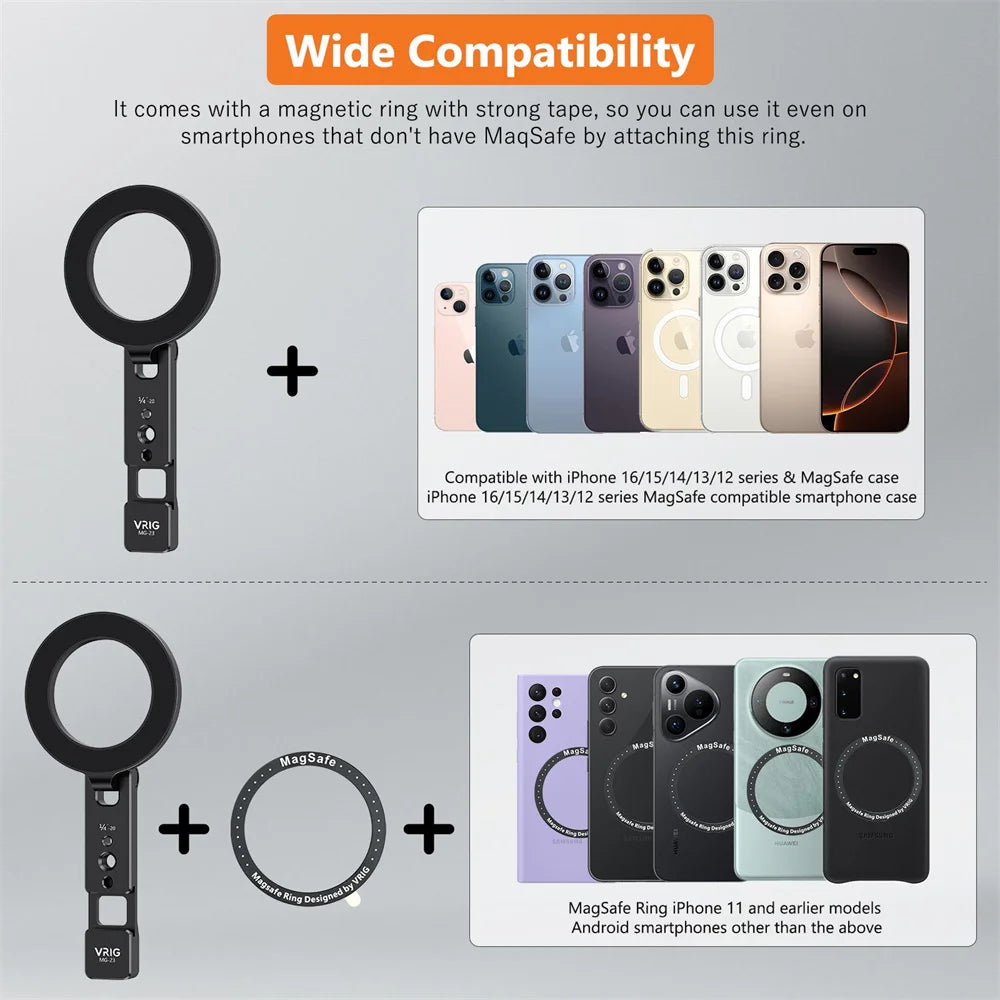 VRIG support de téléphone magnétique trépied