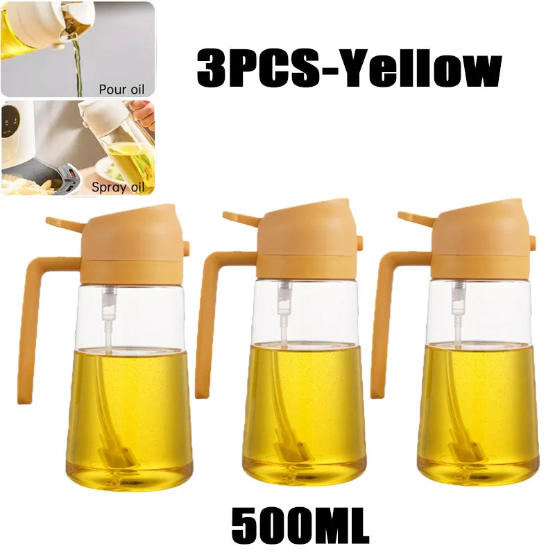 200/300/500ml Oil Spray Bottle BBQ Cooking Olive Oil Sprayer Kitchen Baking Oil Spray Empty Bottle Vinegar Bottle oil brush