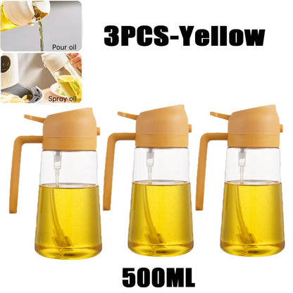200/300/500ml Oil Spray Bottle BBQ Cooking Olive Oil Sprayer Kitchen Baking Oil Spray Empty Bottle Vinegar Bottle oil brush