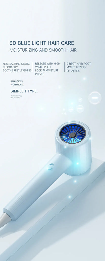 Mini sèche-cheveux pliable 750W avec sac de transport