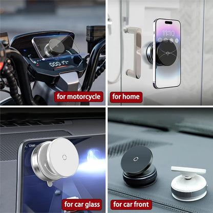 Car Phone Holder, Magsafe Magnetic Vacuum Intelligent Car Mount 360° Rotation Magnetic Vacuum Adsorption Suction Cup Bracket Car