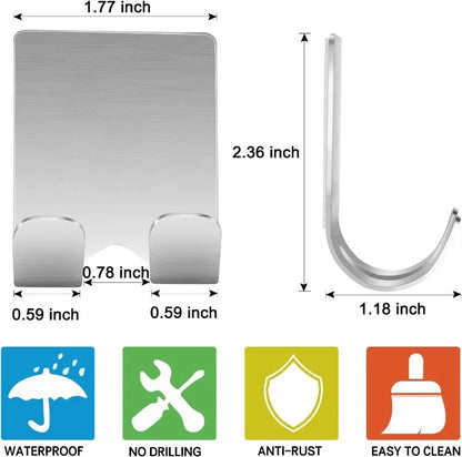 2pcs Razor Holder  Stainless Steel Men Shaving Shaver Razor Stand Shelf Shaving Razor Storage Rack Bathroom Hook Organizer