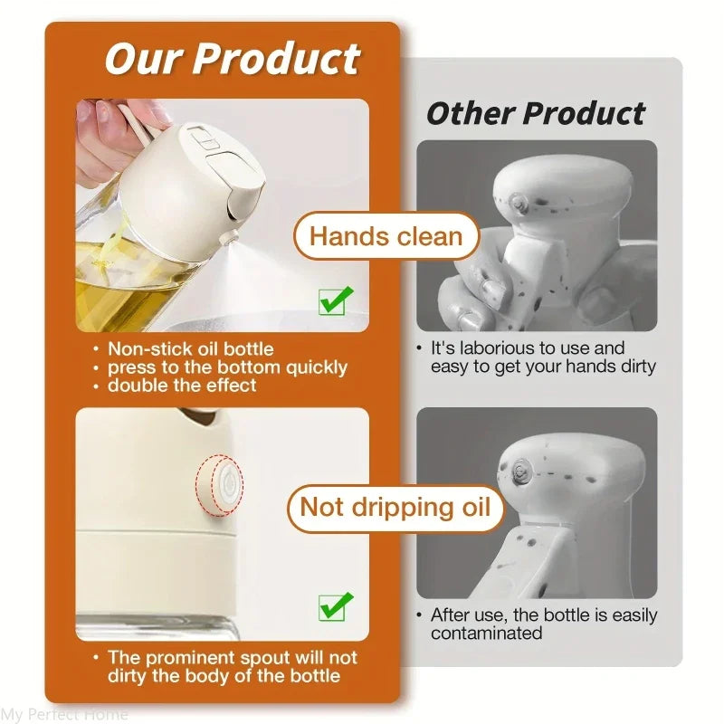 2Pulvérisateur d’huile en plastique 500 ml