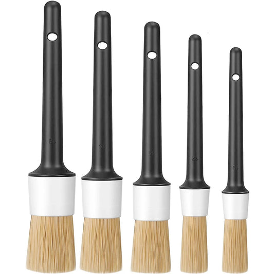 3/5PCS Car Detailing Brush Set Car Exterior Interior Boar Hair Bristle Brushes Dashboard Air Outlet Cleaning Brushes Tools