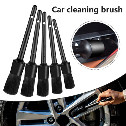 3/5PCS Car Detailing Brush Set Car Exterior Interior Boar Hair Bristle Brushes Dashboard Air Outlet Cleaning Brushes Tools